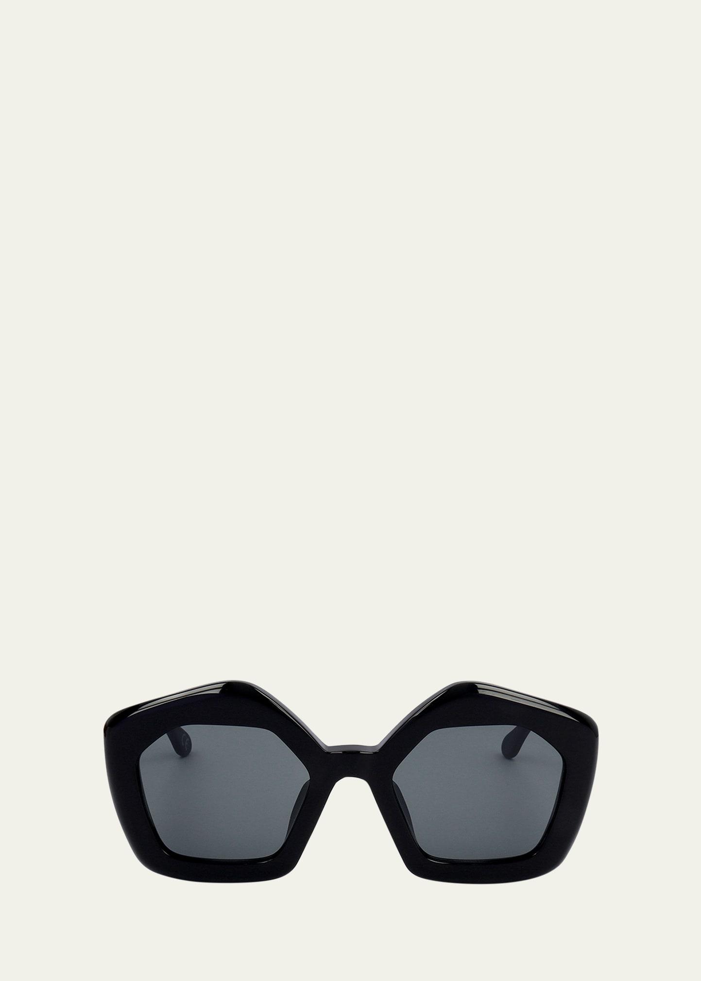 logo acetate butterfly sunglasses