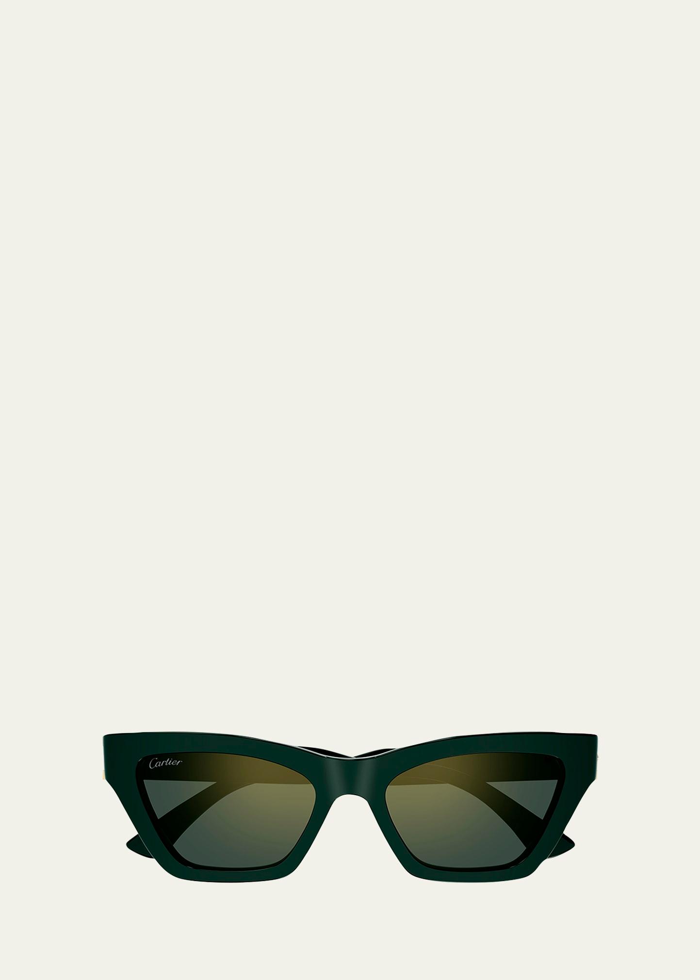 logo acetate cat-eye sunglasses
