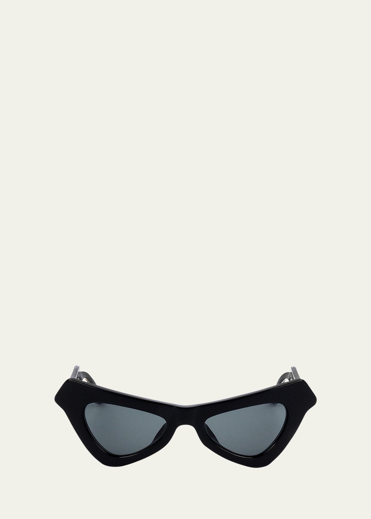 logo acetate cat-eye sunglasses