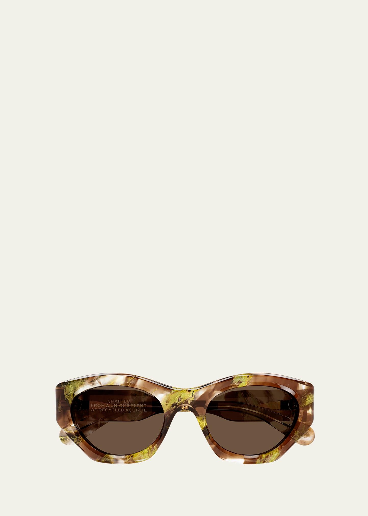 logo acetate cat-eye sunglasses