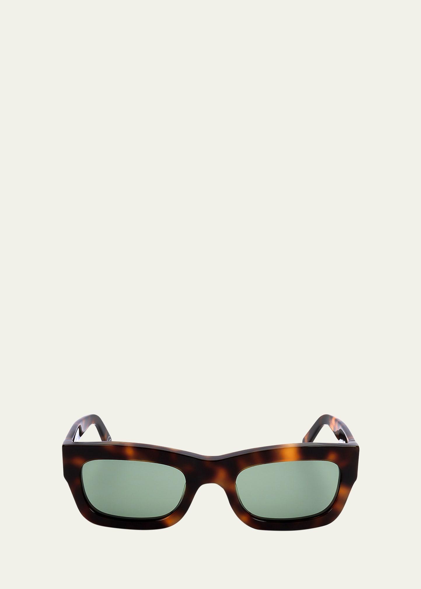 logo acetate rectangle sunglasses