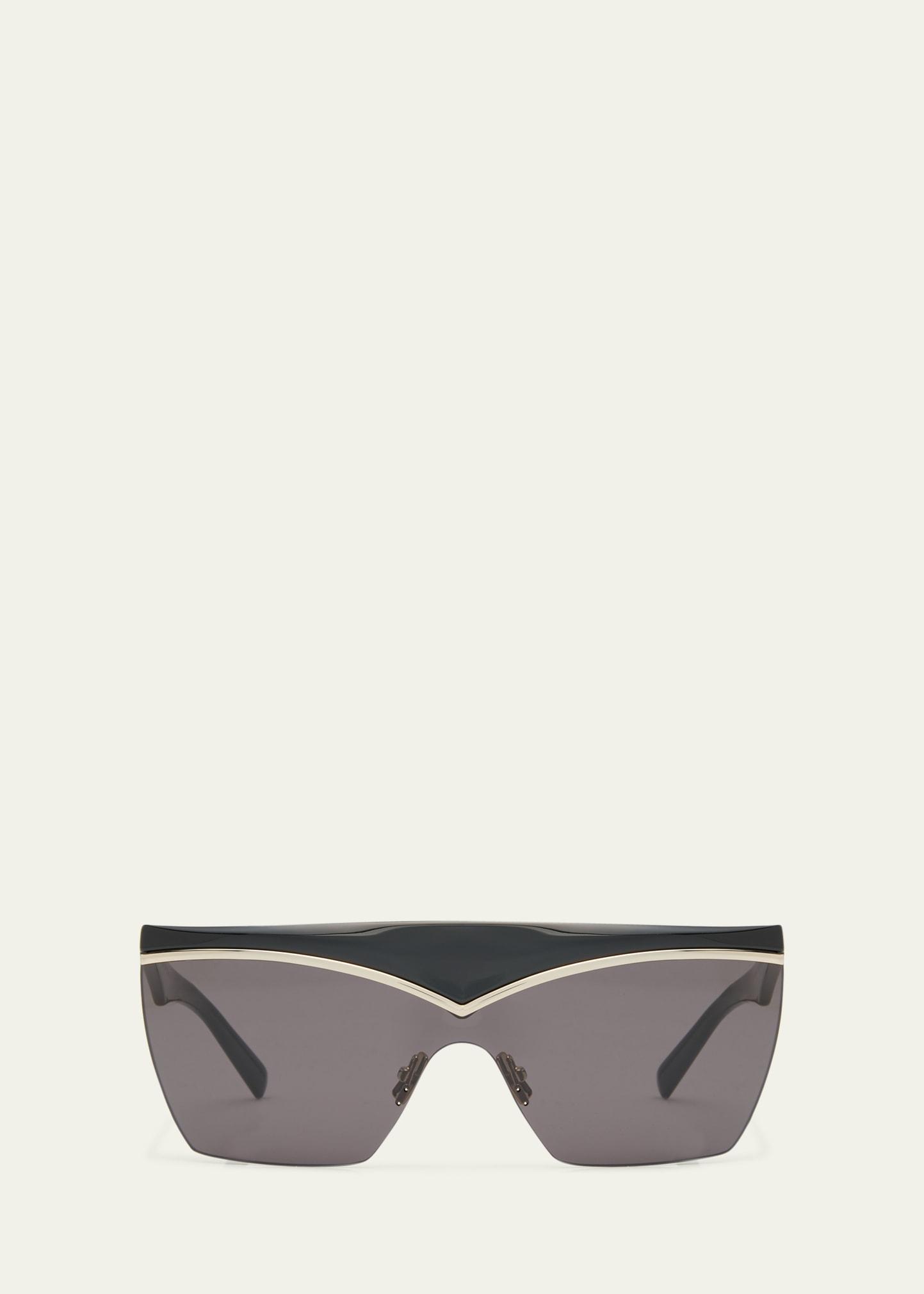 logo acetate shield sunglasses