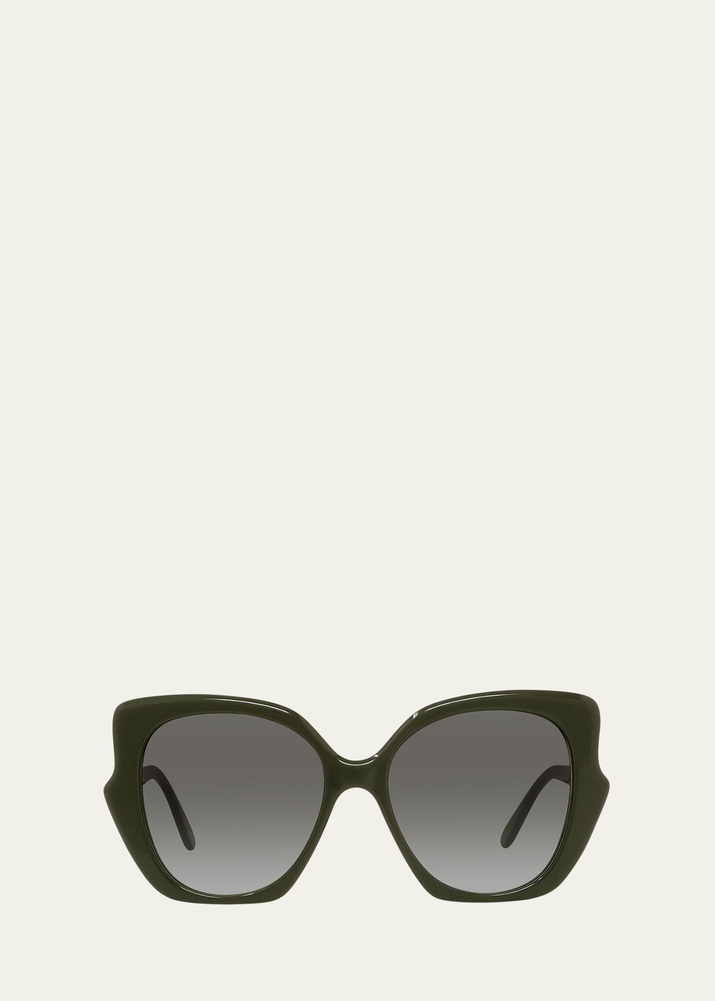 logo acetate square sunglasses