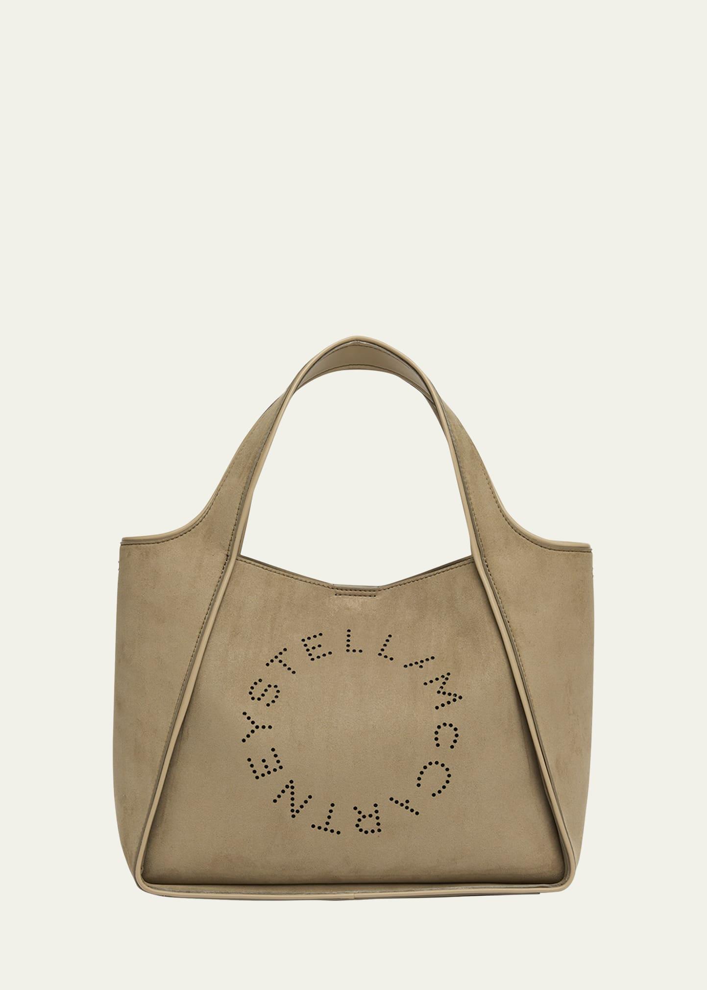 logo alter suede shoulder bag