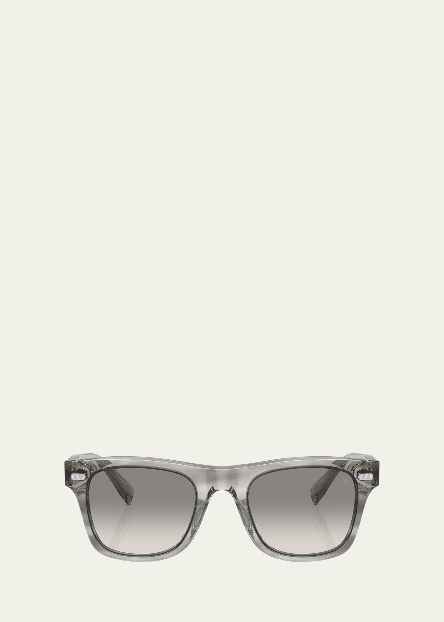 logo core wire acetate square sunglasses