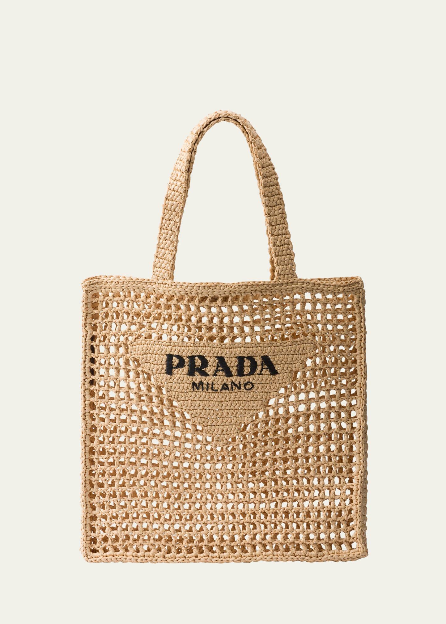 logo crochet tote bag
