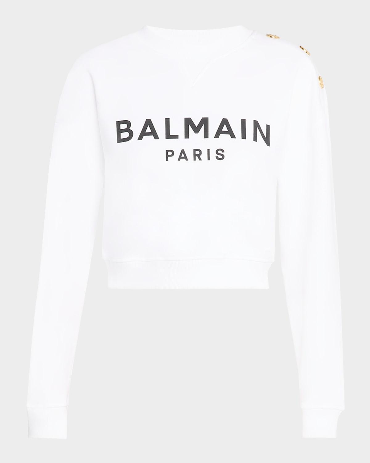 logo cropped sweatshirt