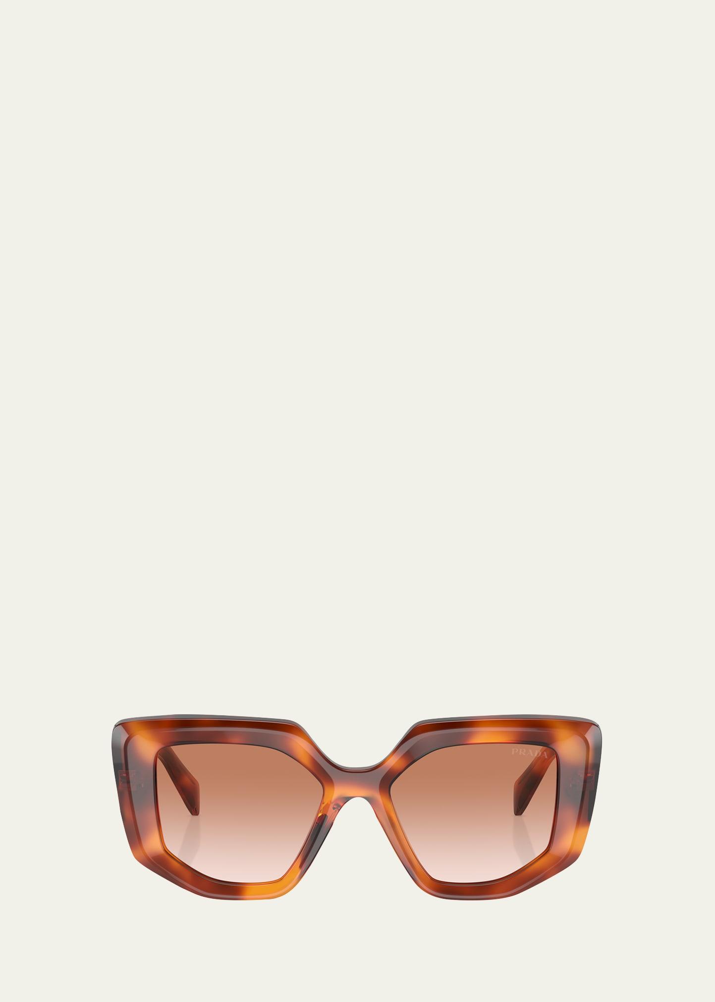 logo emblem acetate cat-eye sunglasses