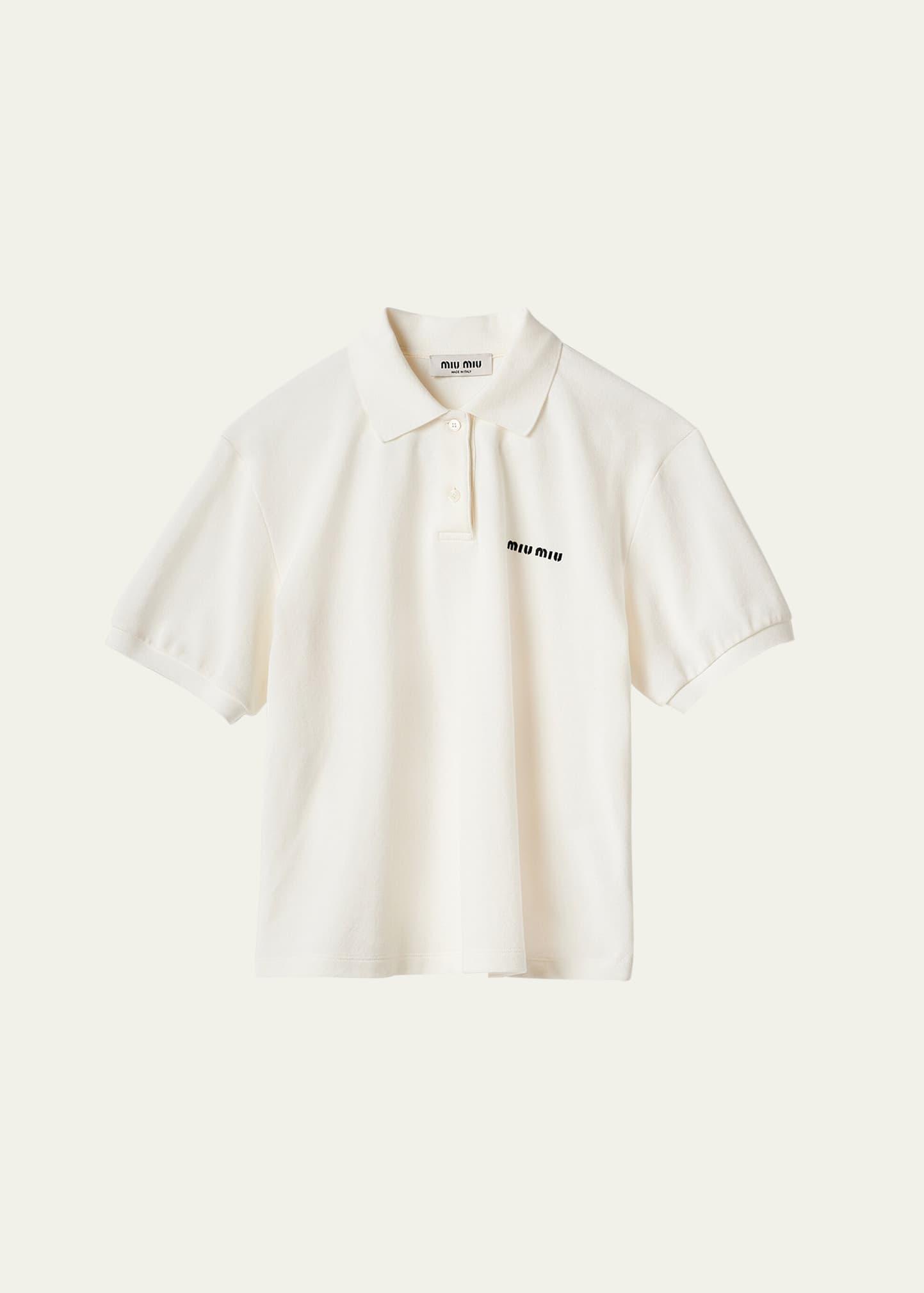 logo embroidered cotton polo shirt