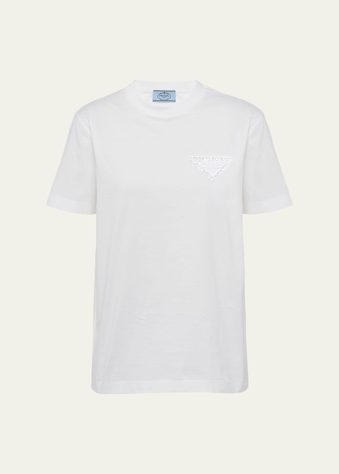 logo-embroidered jersey t-shirt