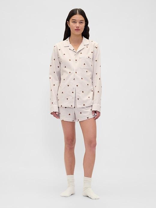 logo flannel boxer shorts