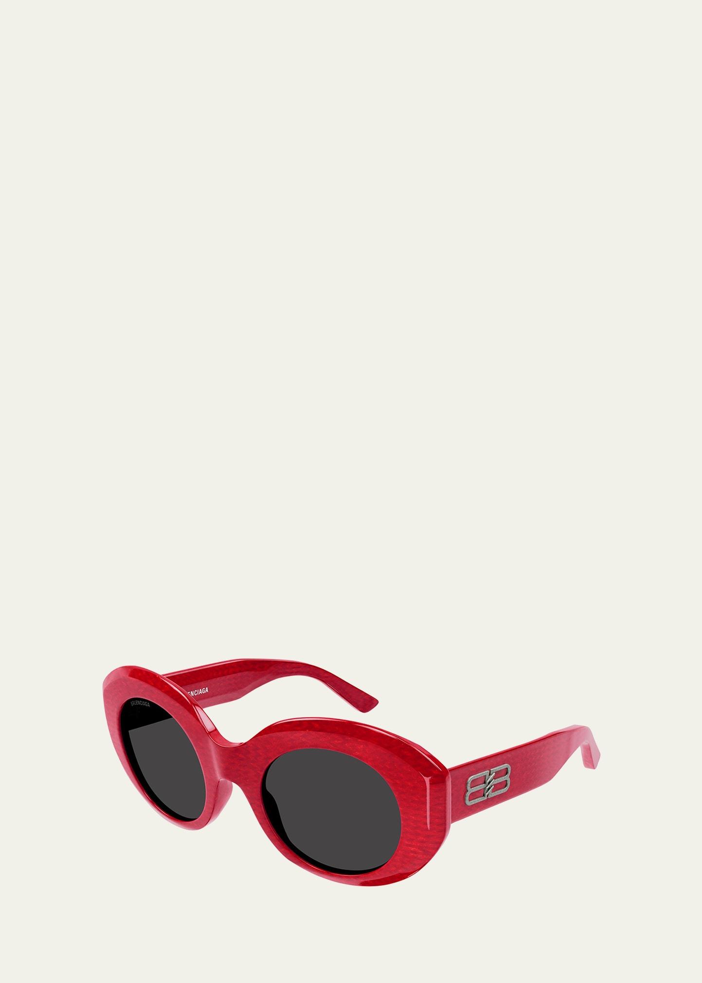 logo oval acetate sunglasses