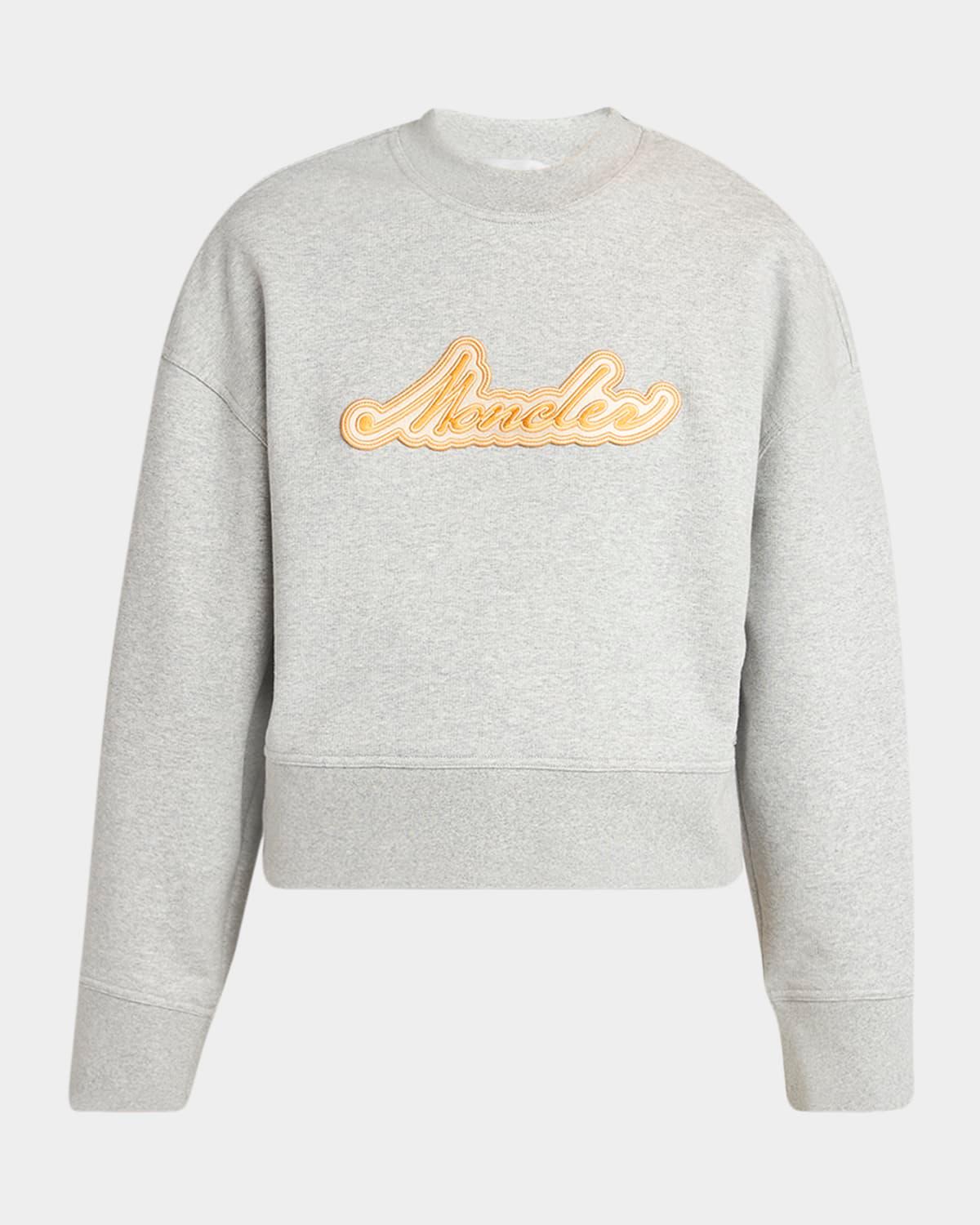 logo patch crewneck sweatshirt