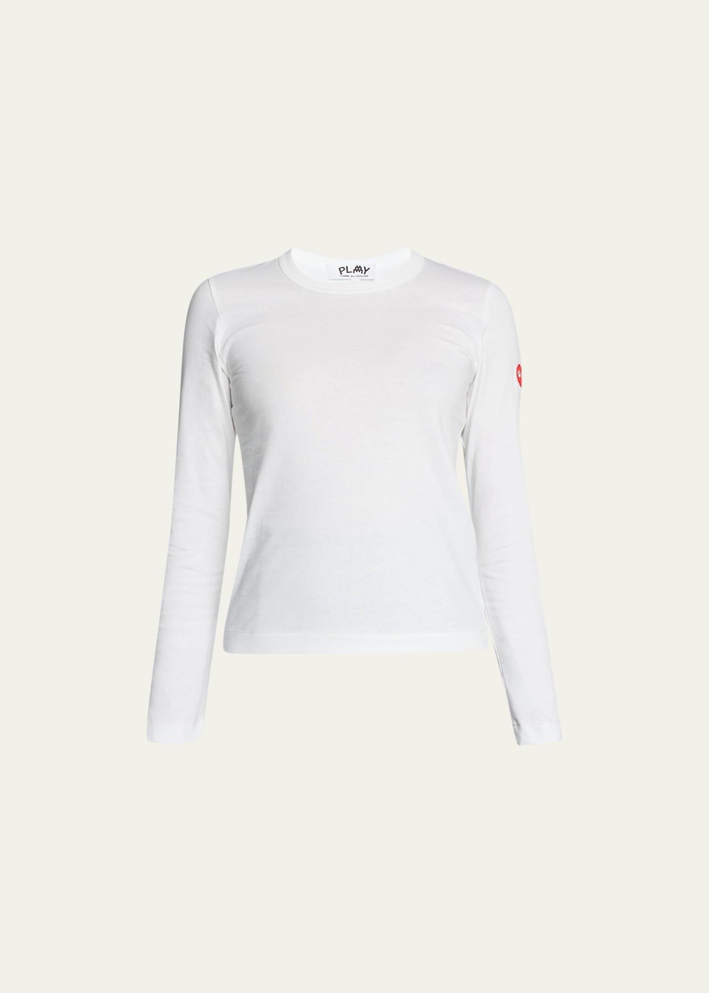 logo-patch long-sleeve cotton t-shirt