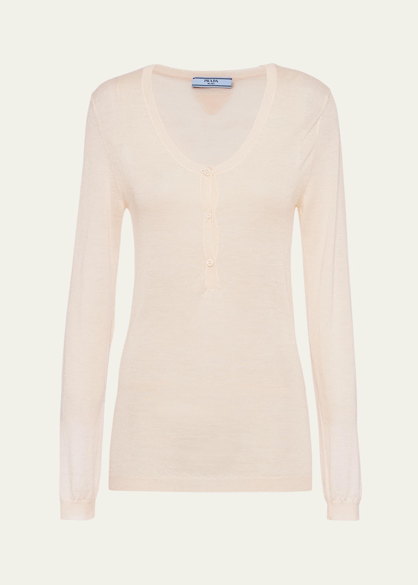 logo patch superfine cashmere shirt