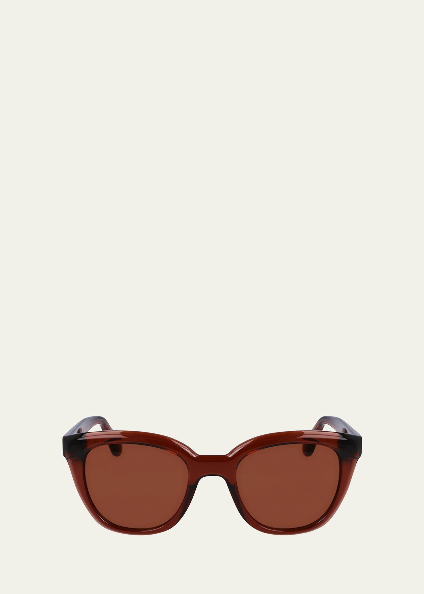 logo plastic cat-eye sunglasses