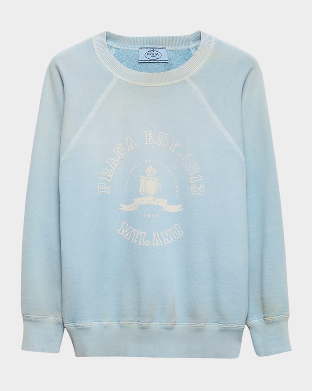 logo-print cotton crewneck sweatshirt