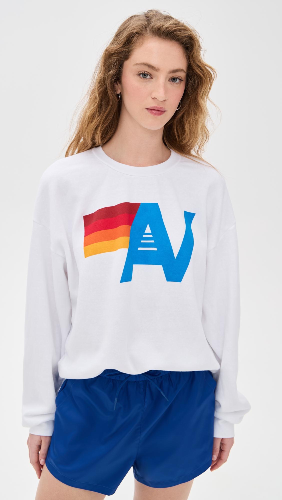 logo relaxed crew sweatshirt