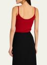 logo ribbed knit tank top