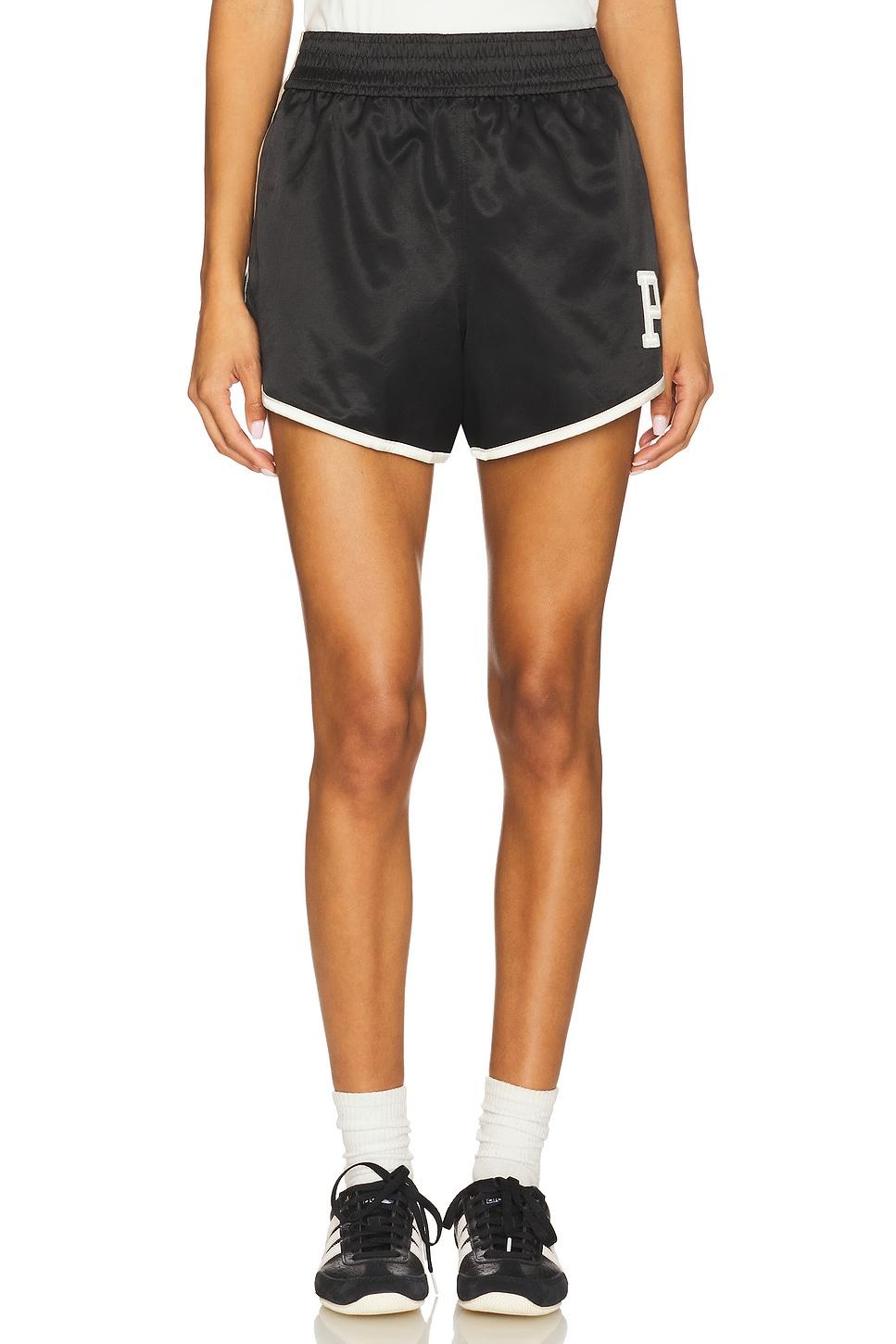 logo satin rally short
