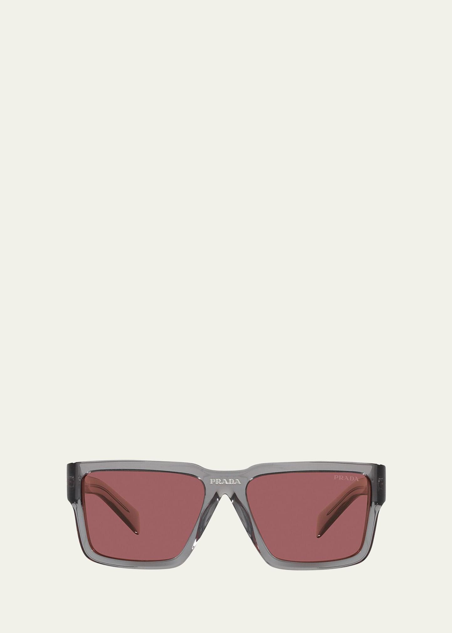 logo square acetate sunglasses