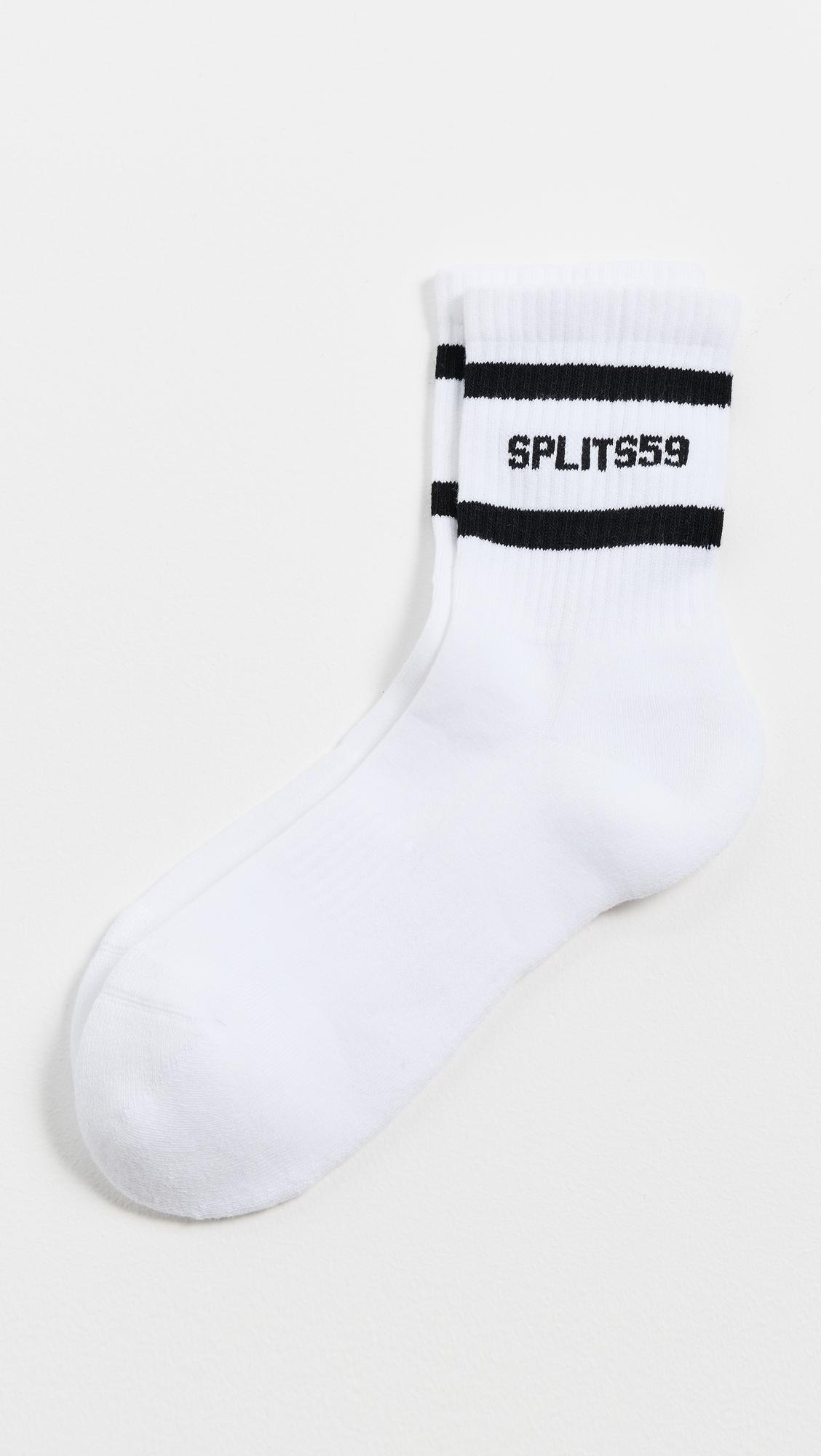 logo stripe quarter socks