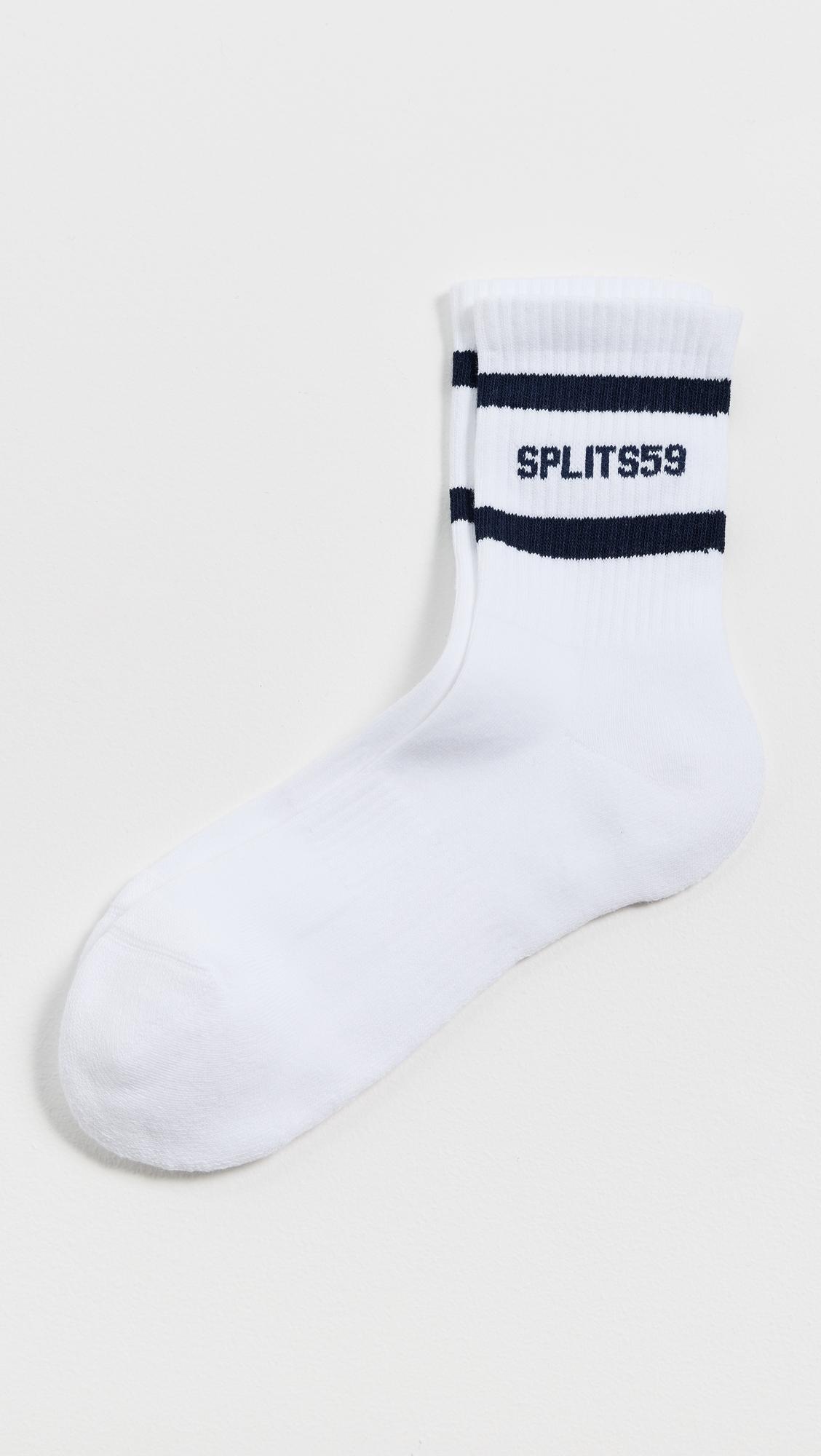 logo stripe quarter socks