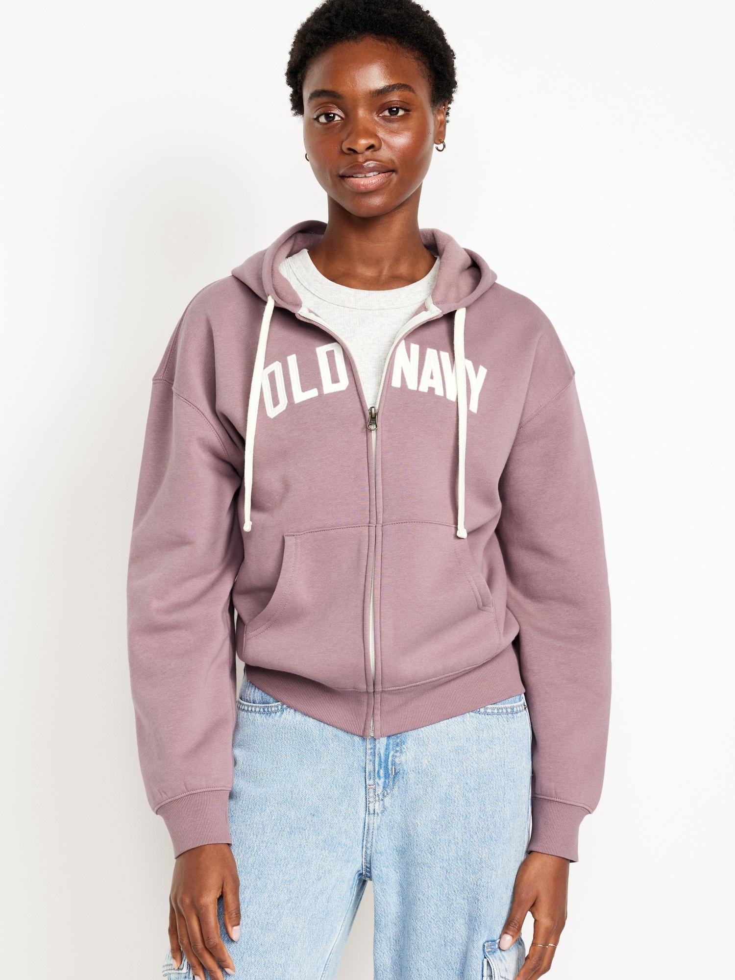 logo zip hoodie sweatshirt