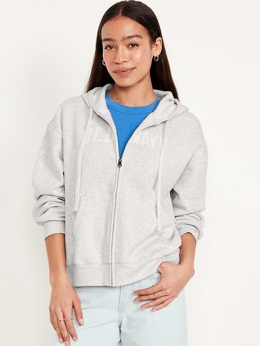 logo zip hoodie sweatshirt