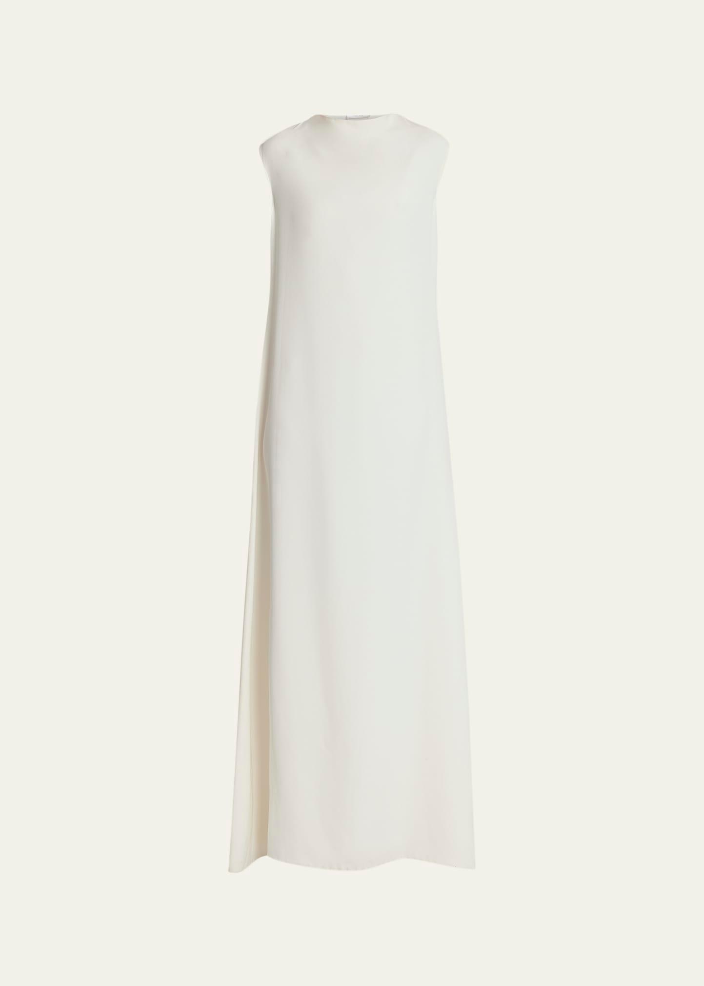 loic high-neck sleeveless silk gown