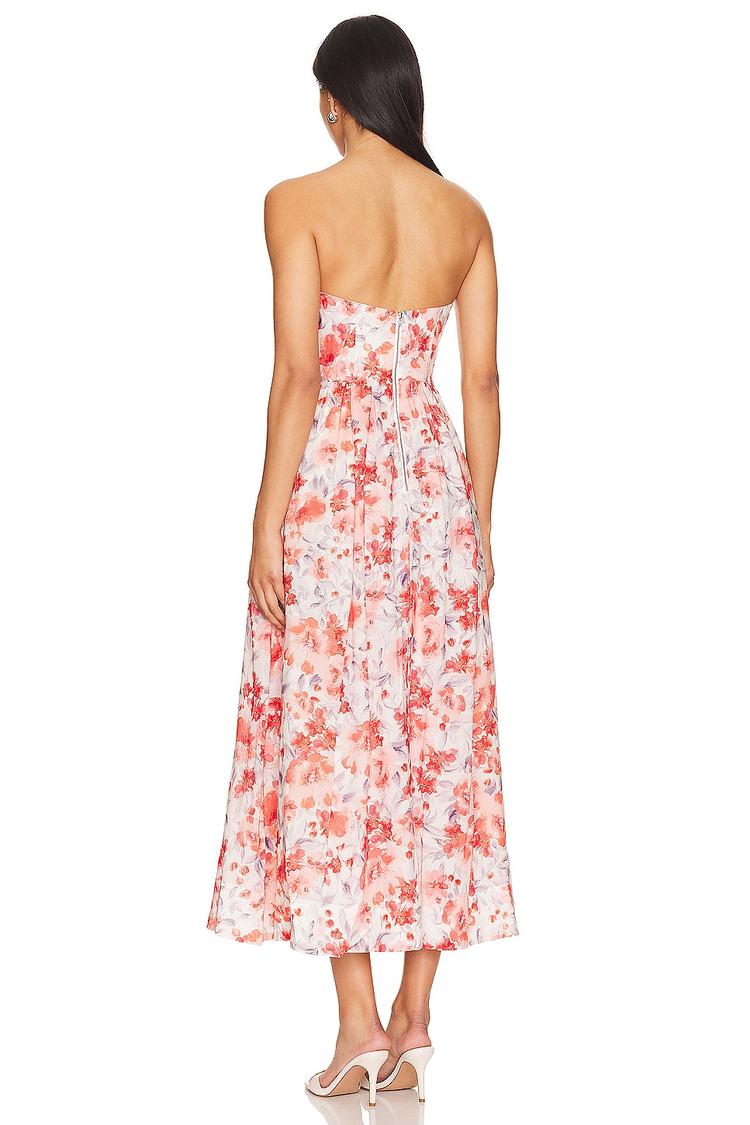 lola corset midi dress
