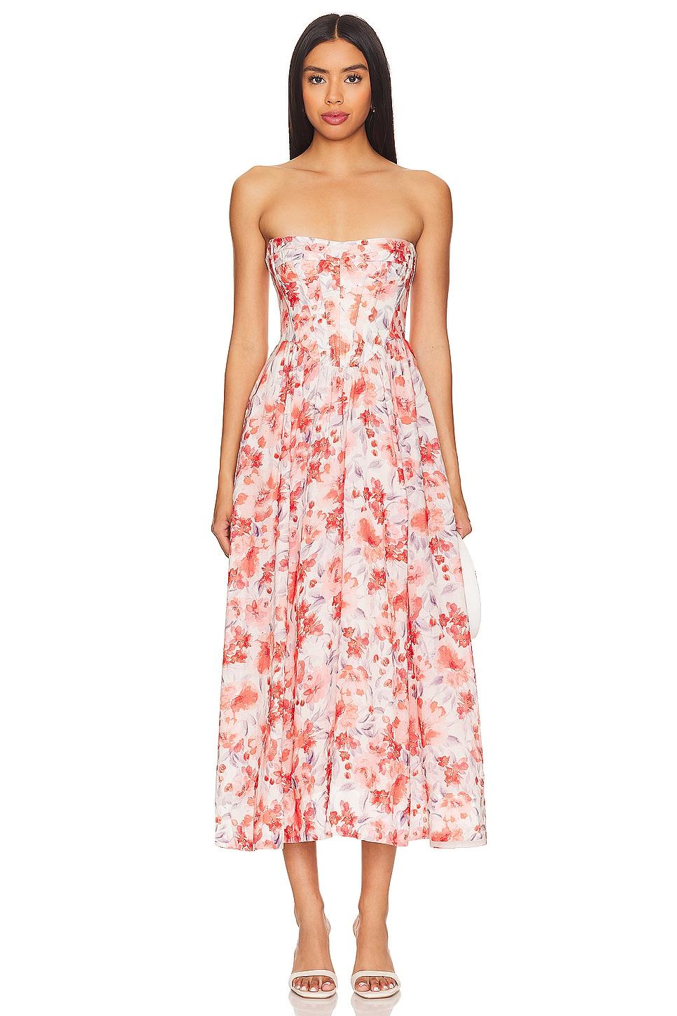 lola corset midi dress