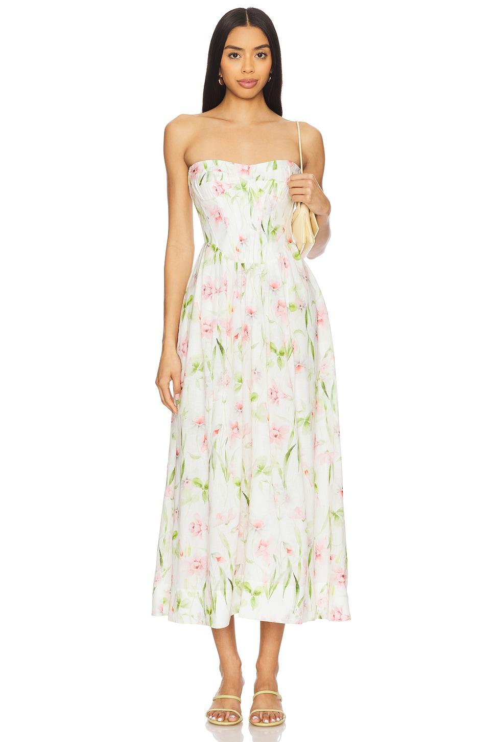 lola corset midi dress