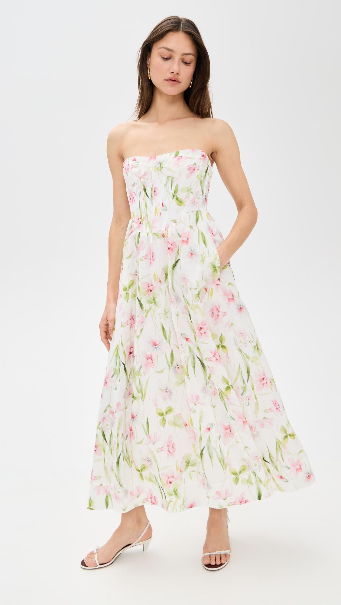 lola corset midi dress