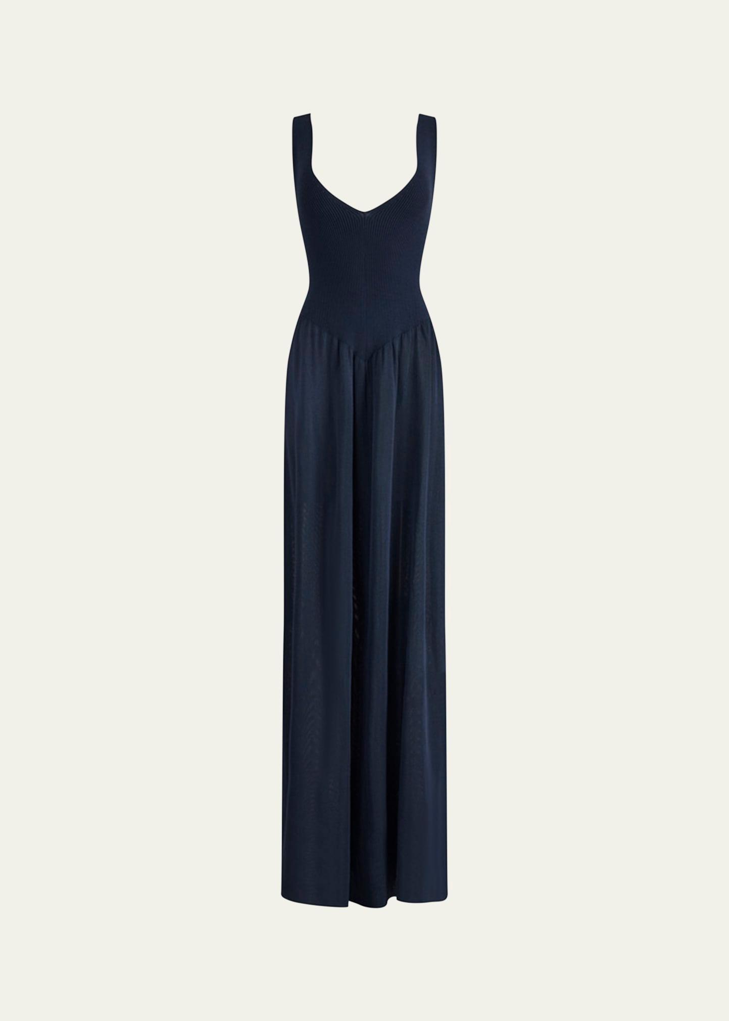 lollie plunging drop-waist maxi dress