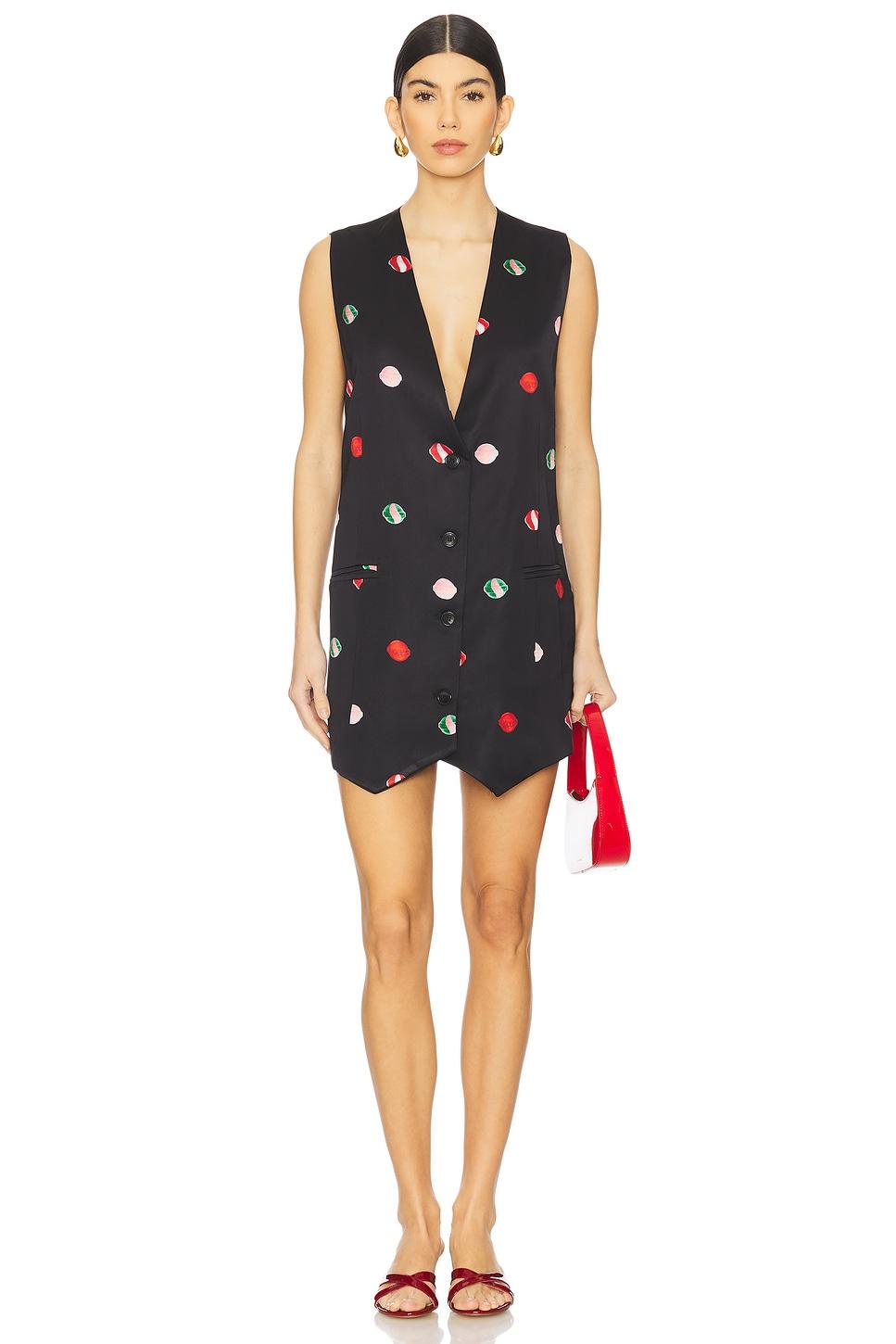 lollipop print vest dress
