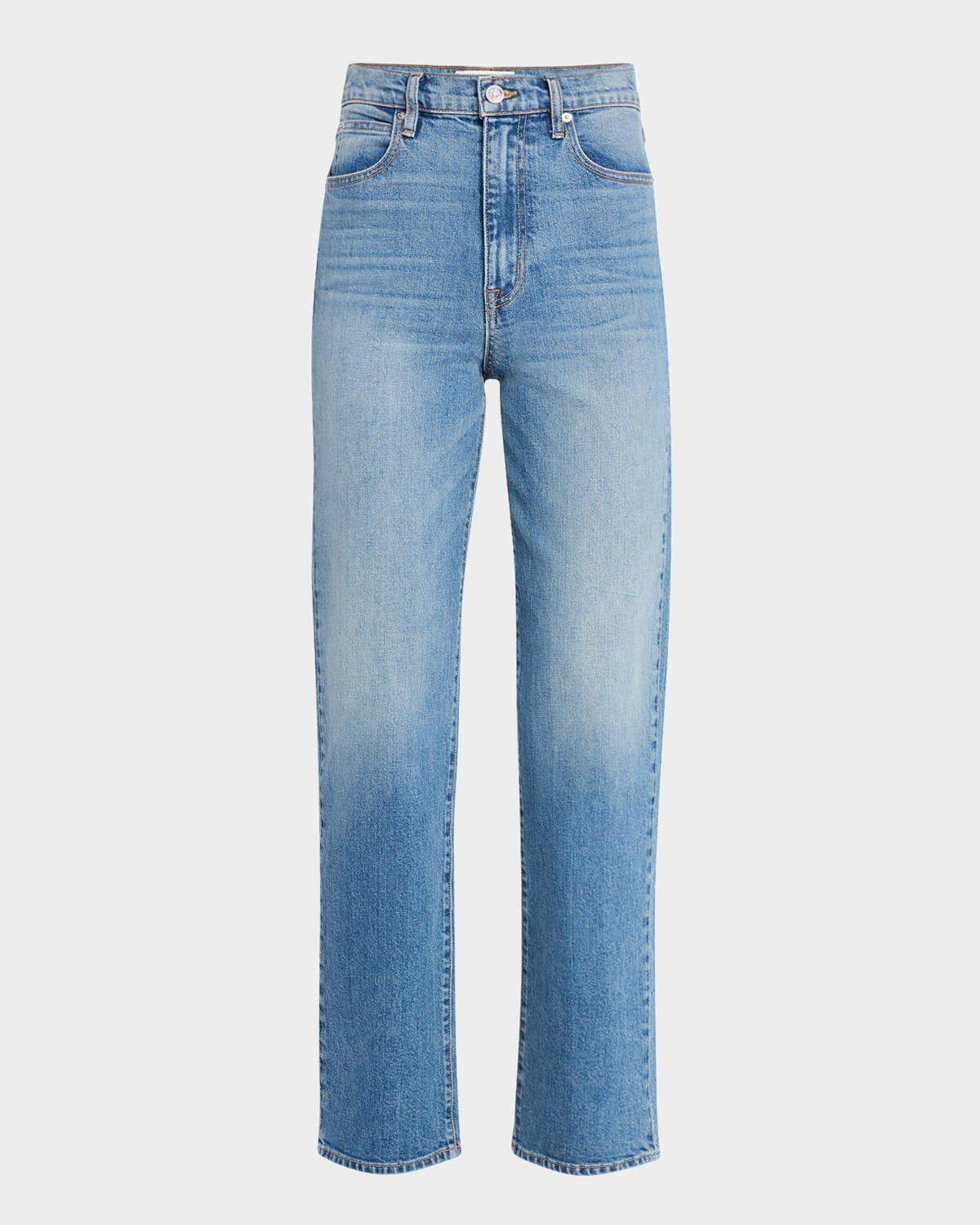 london high-rise straight-leg jeans