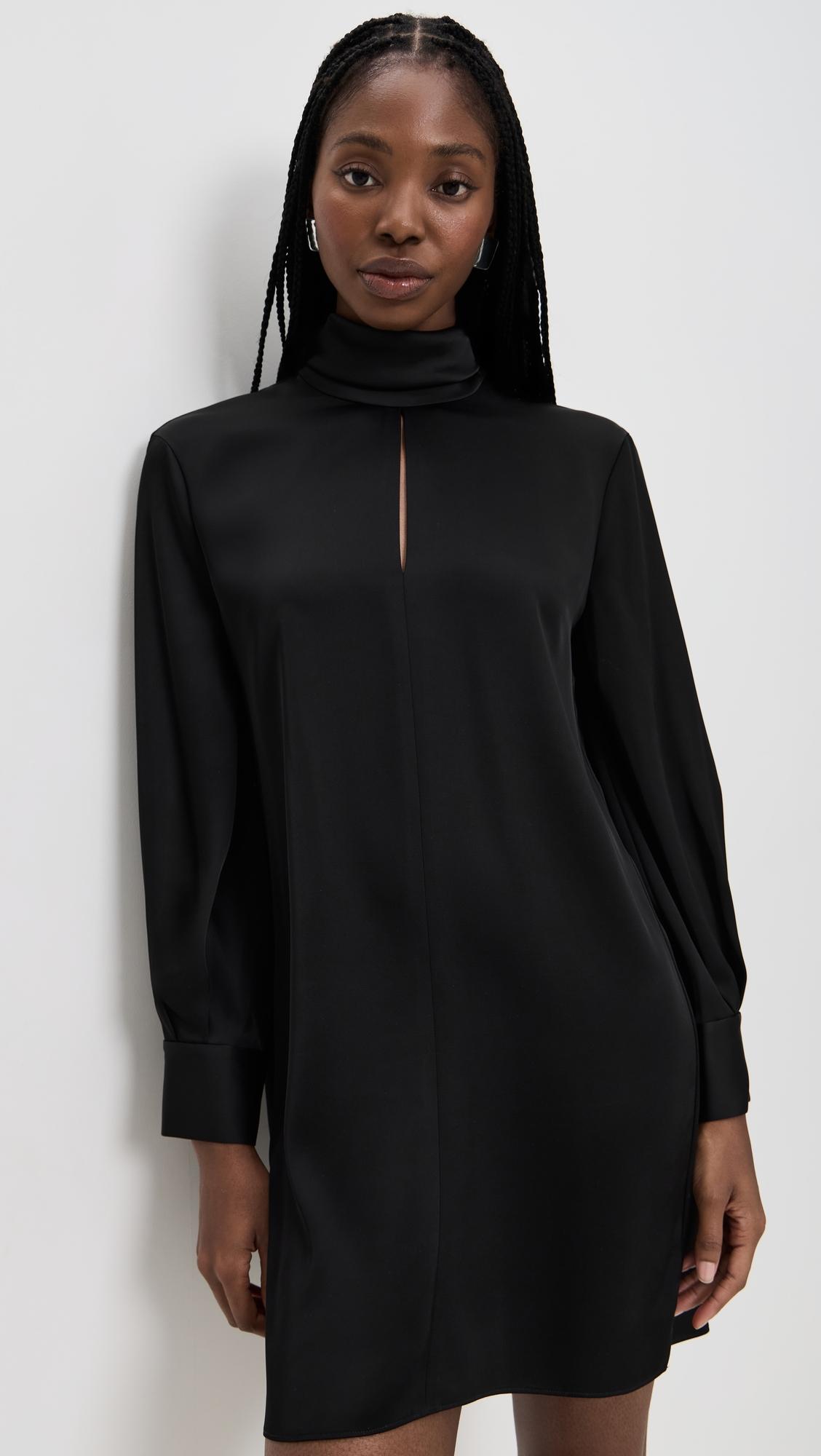 long blouson sleeve dress