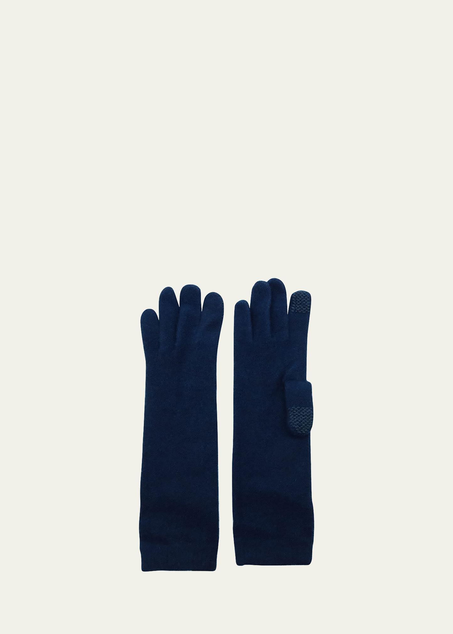 long cashmere tech gloves