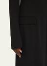 long crepe pocket dress
