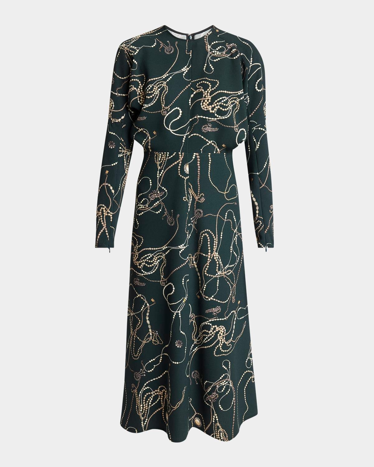 long dolman-sleeve midi dress