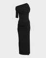 long draped dress