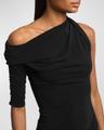 long draped dress