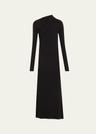 long draped jersey dress