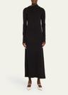 long draped jersey dress