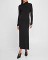 long draped jersey dress