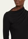 long draped jersey dress