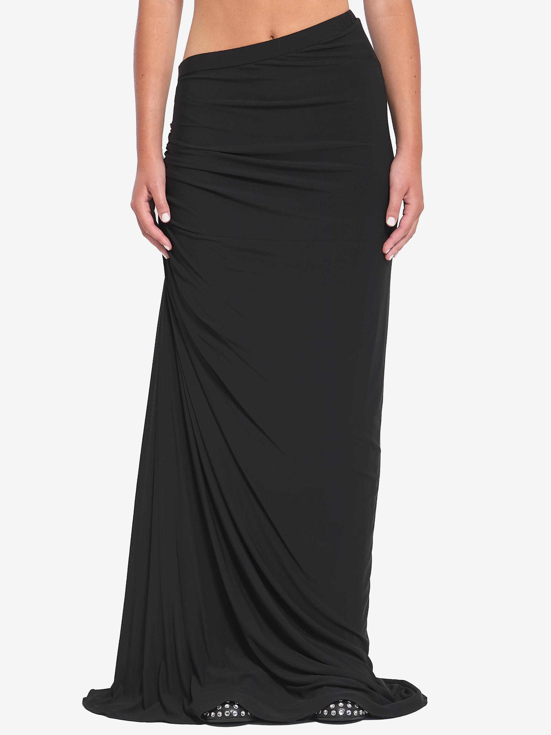 long draped jersey dress