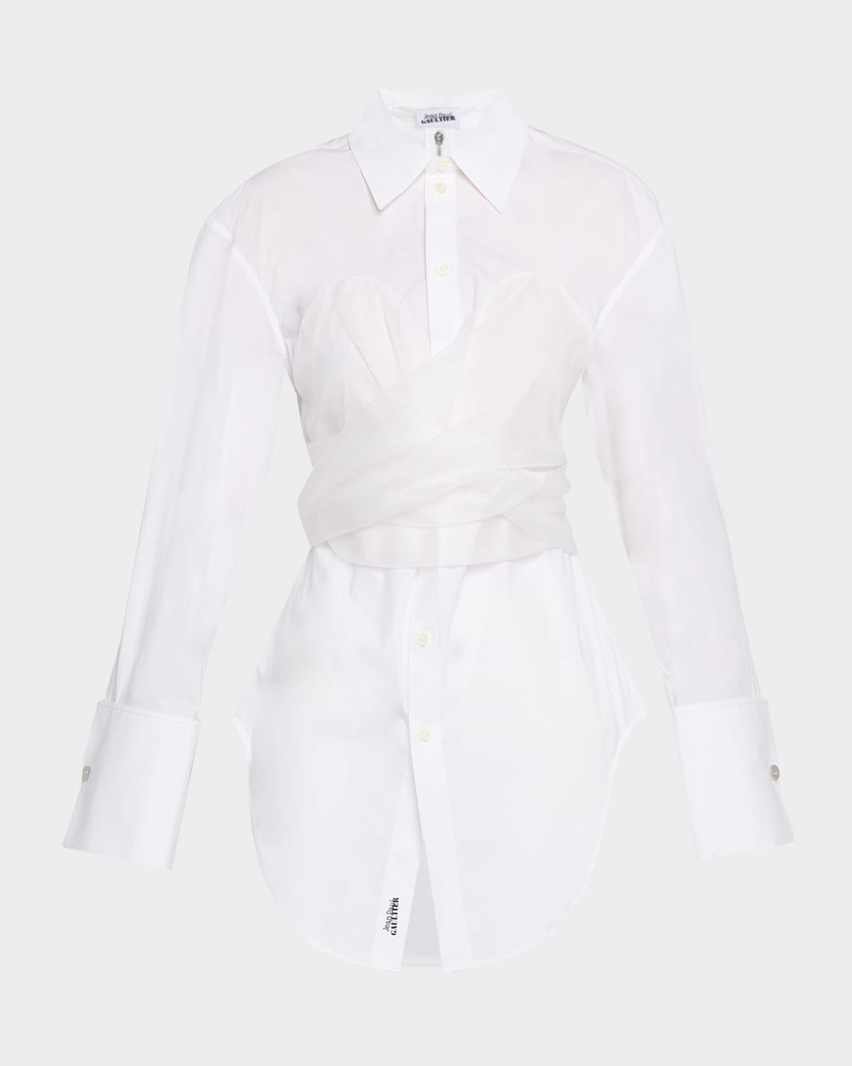 long draped shirt
