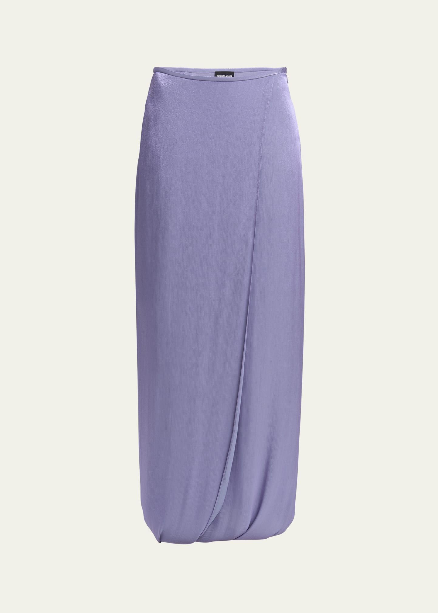 long draped straight skirt